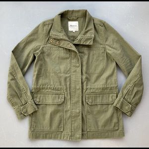 Madewell Outbound Army Green Field Utility Cargo Jacket Sz‎ XXS